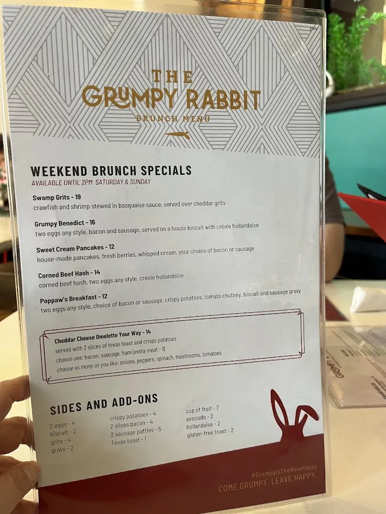 Menu_The Grumpy Rabbit_Lonoke, AR_image_old_2
