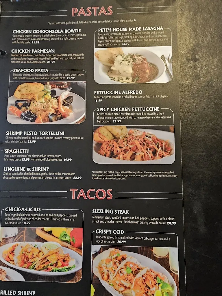 Menu_Pete's Arden Restaurant & Brewhouse_Sacramento, CA_image_old_1