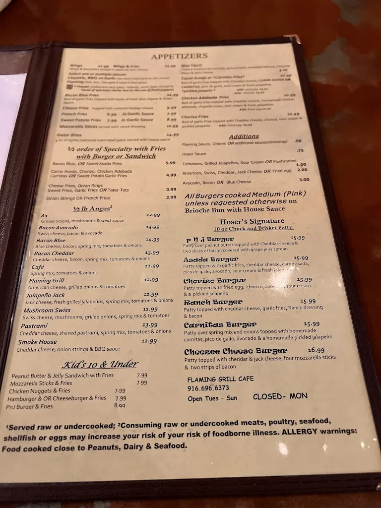 Menu_Flaming Grill Exotic Burgers & Craft Beer_2380 Watt Ave Suite 150, Sacramento_image_old_1