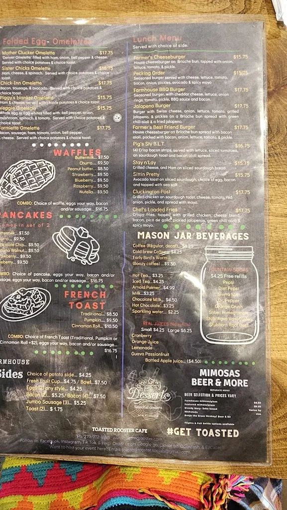 Menu_Toasted Rooster Cafe_Sacramento, CA_image_old_1