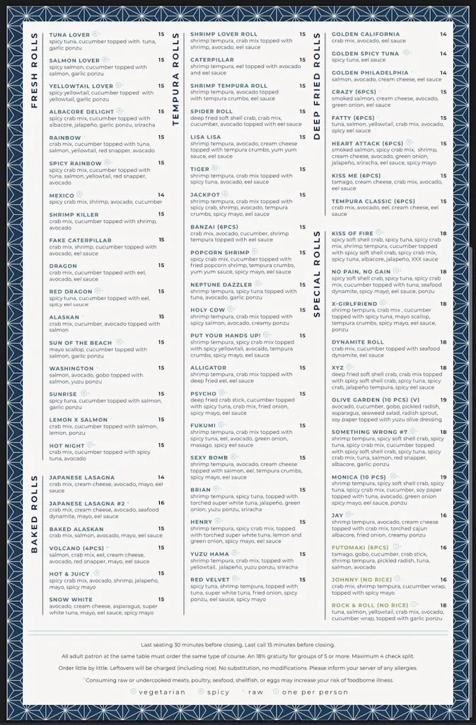 Menu_Pier 50 Sushi - Arden_Sacramento, CA_image_old_1