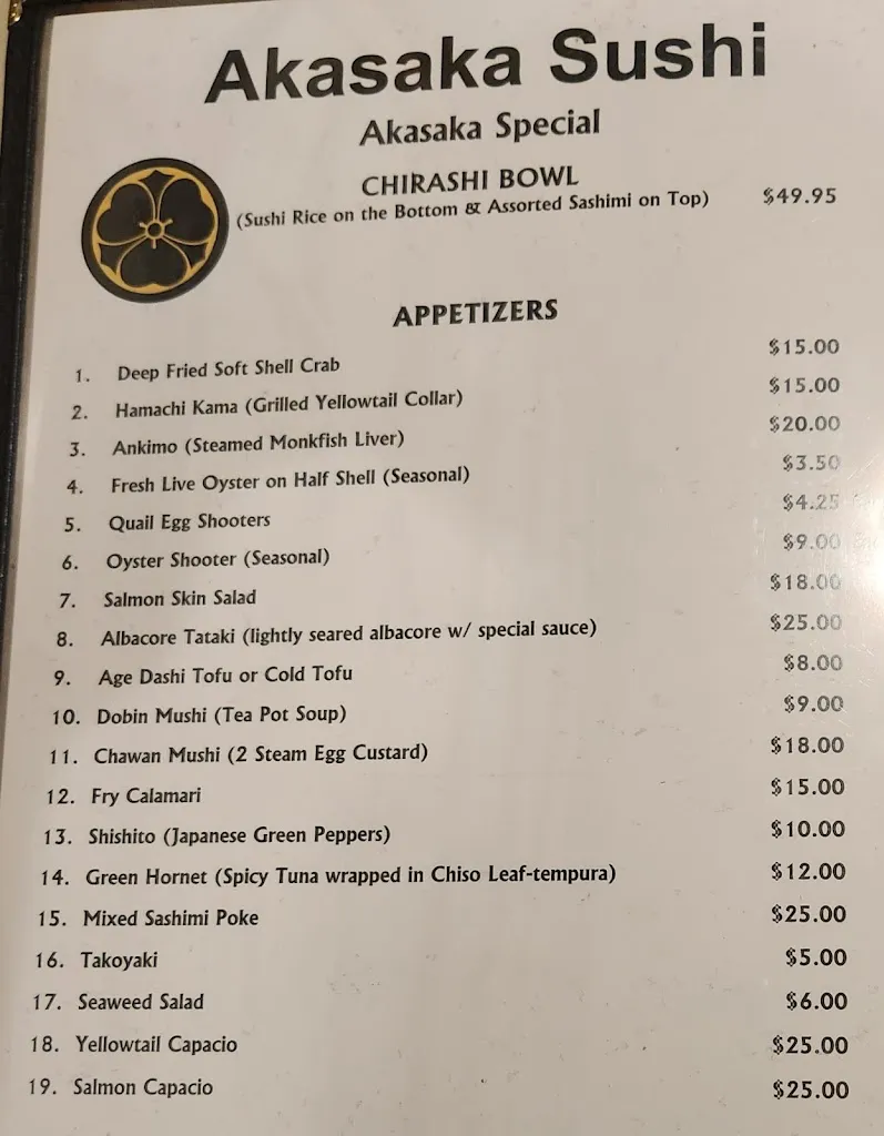 Menu_Akasaka Restaurant_Hacienda Heights, CA_image_old_1