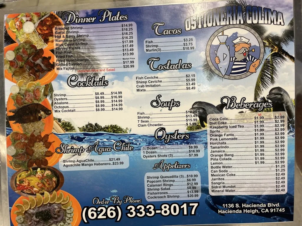 Menu_Ostioneria Colima_1136 S Hacienda Blvd, Hacienda_image_old_1