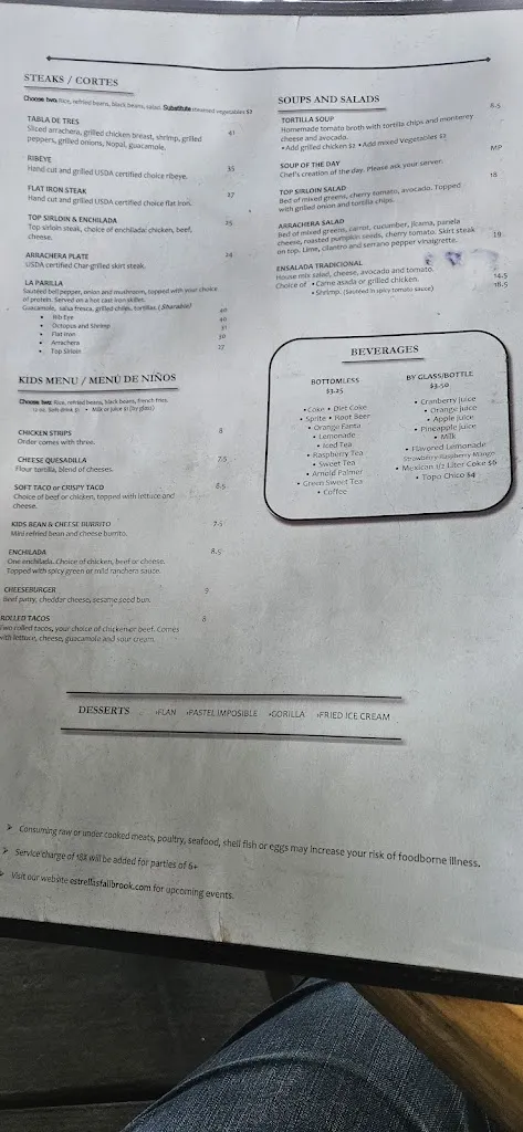 Menu_Casa Estrella_Fallbrook, CA_image_old_2