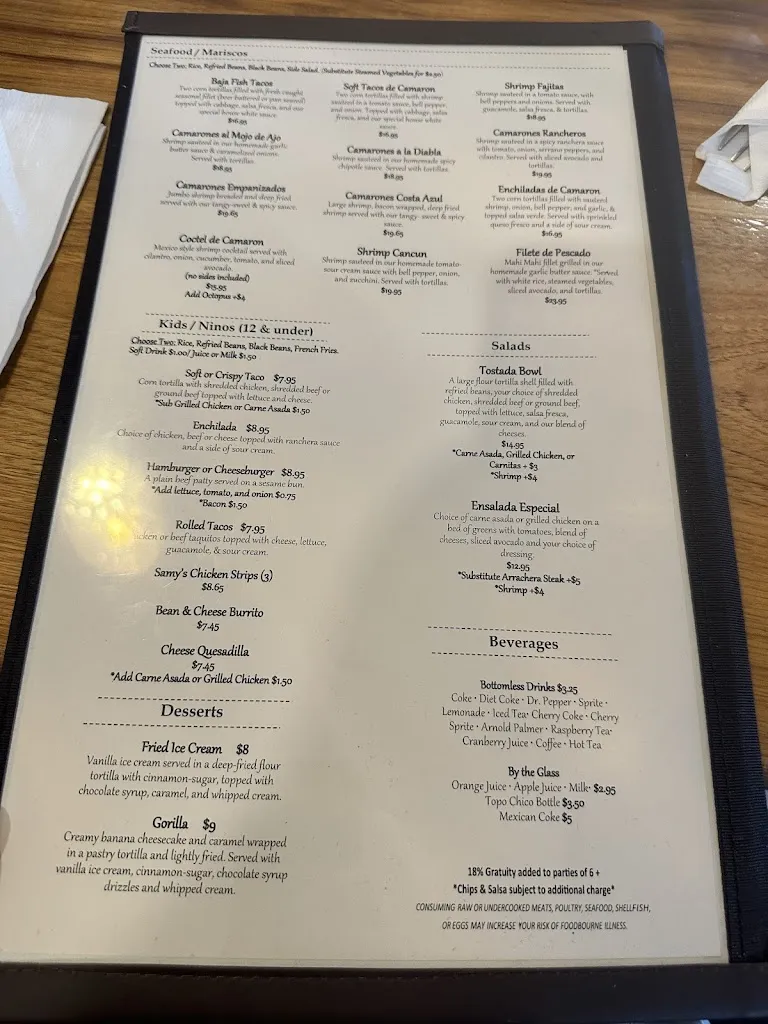 Menu_Estrella's Restaurant_Fallbrook, CA_image_old_2