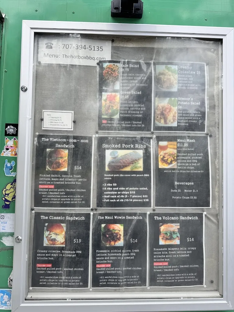 Menu_The Hot Box BBQ_Guerneville, CA_image_old_1