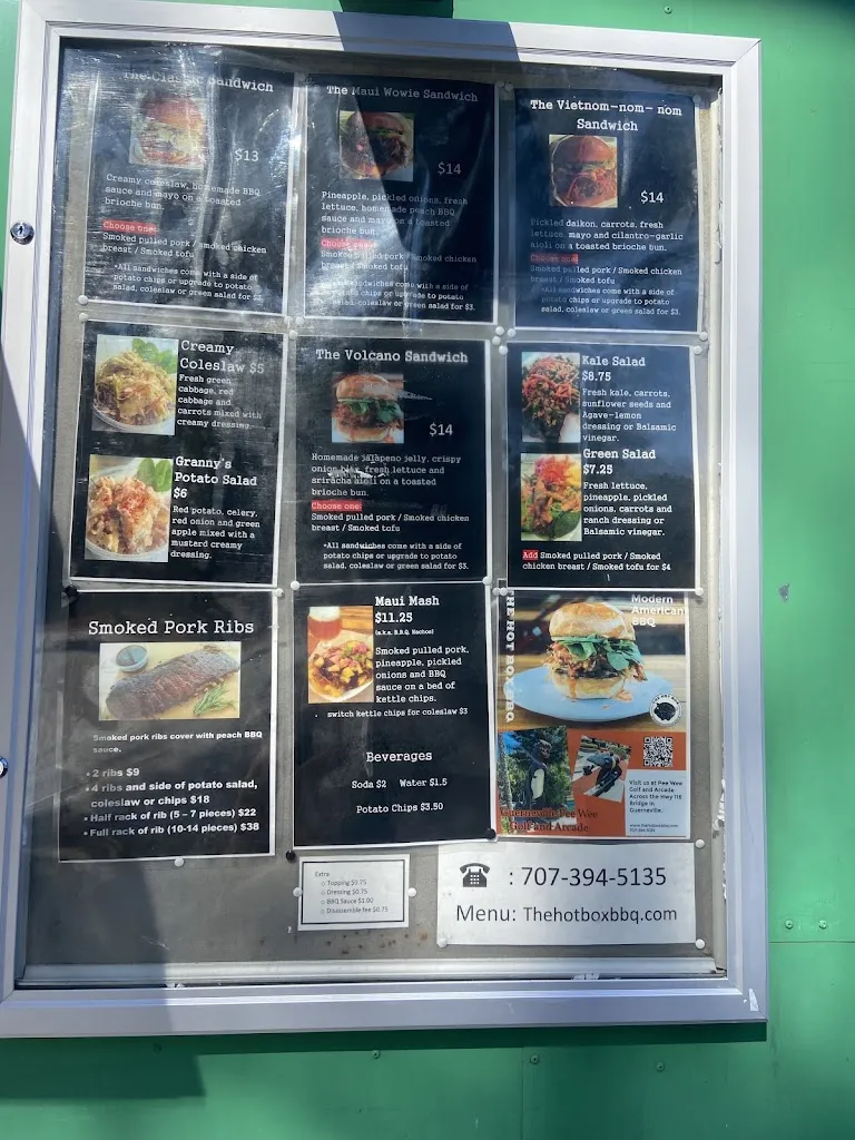 Menu_The Hot Box BBQ_Guerneville, CA_image_old_2