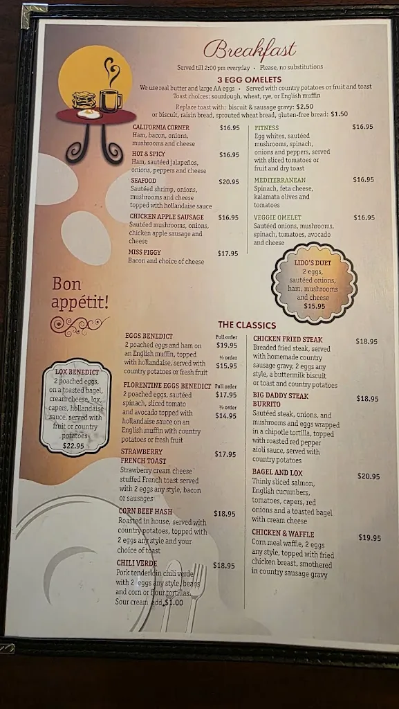 Menu_Lido Café and Bakery_Carmichael, CA_image_old_1