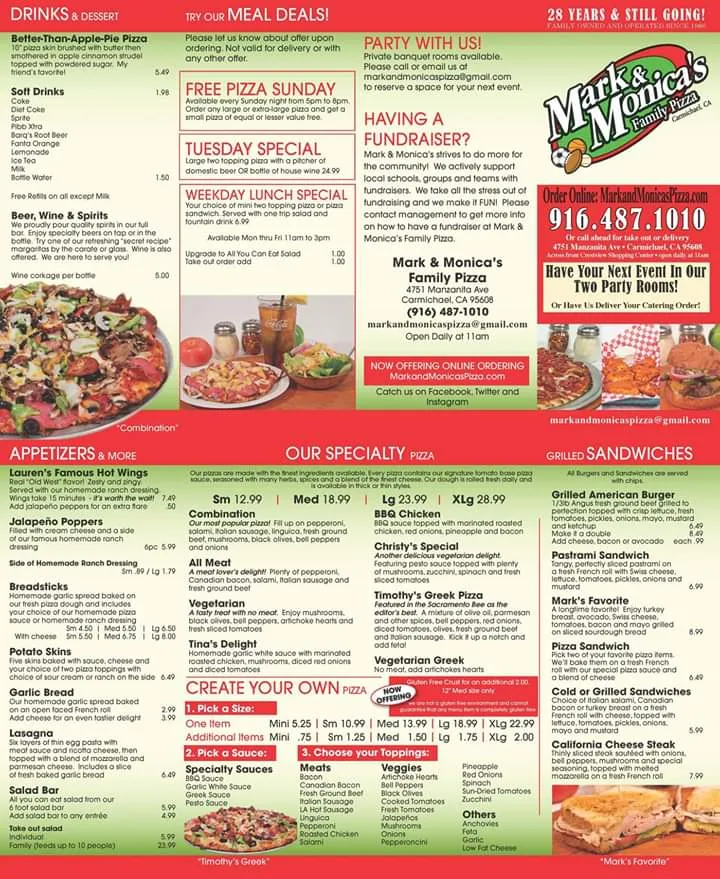 Menu_Mark & Monica's Family Pizza_Carmichael, CA_image_old_3