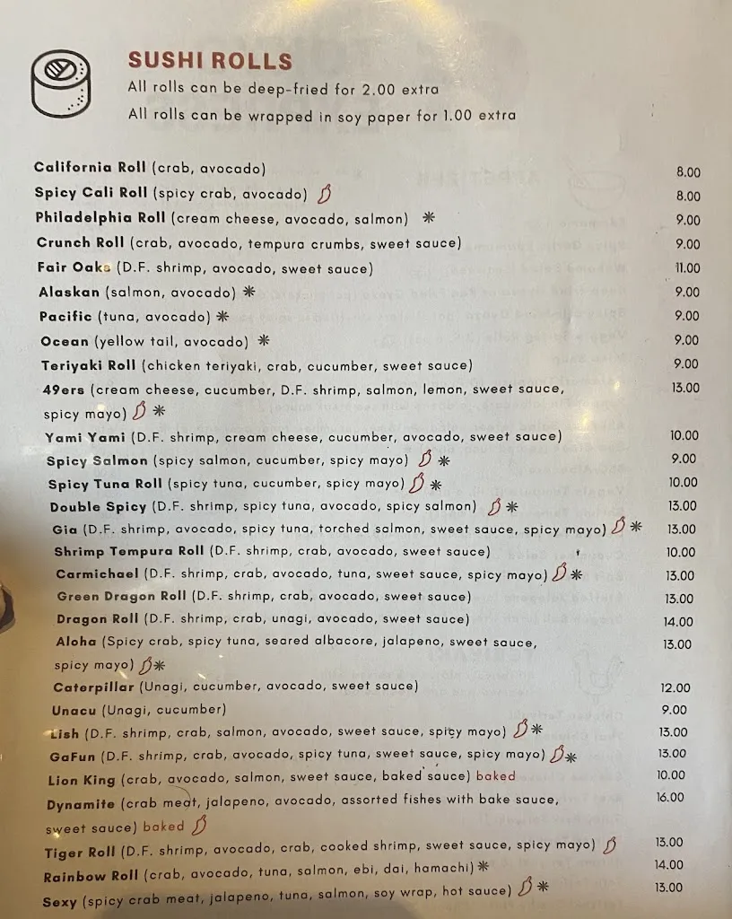 Menu_Tokyo Express_Carmichael, CA_image_old_2