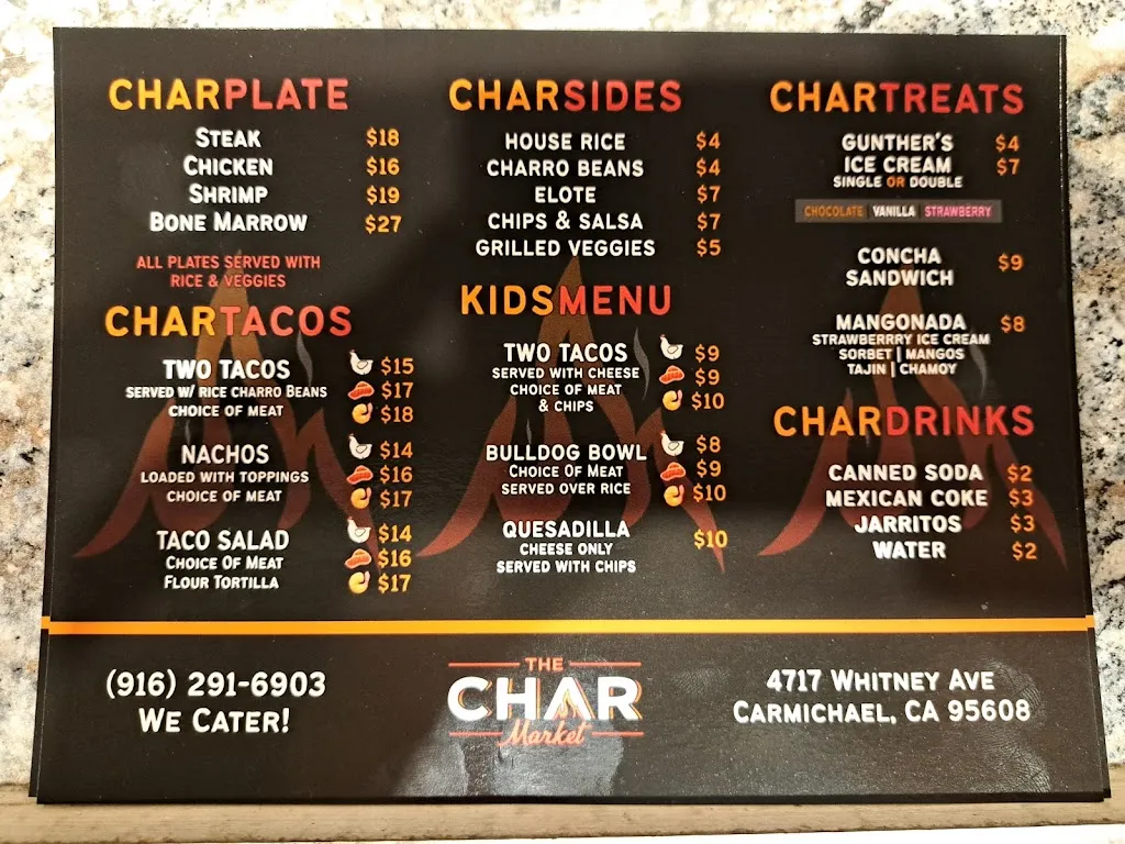 Menu_The Char Market_Carmichael, CA_image_old_1