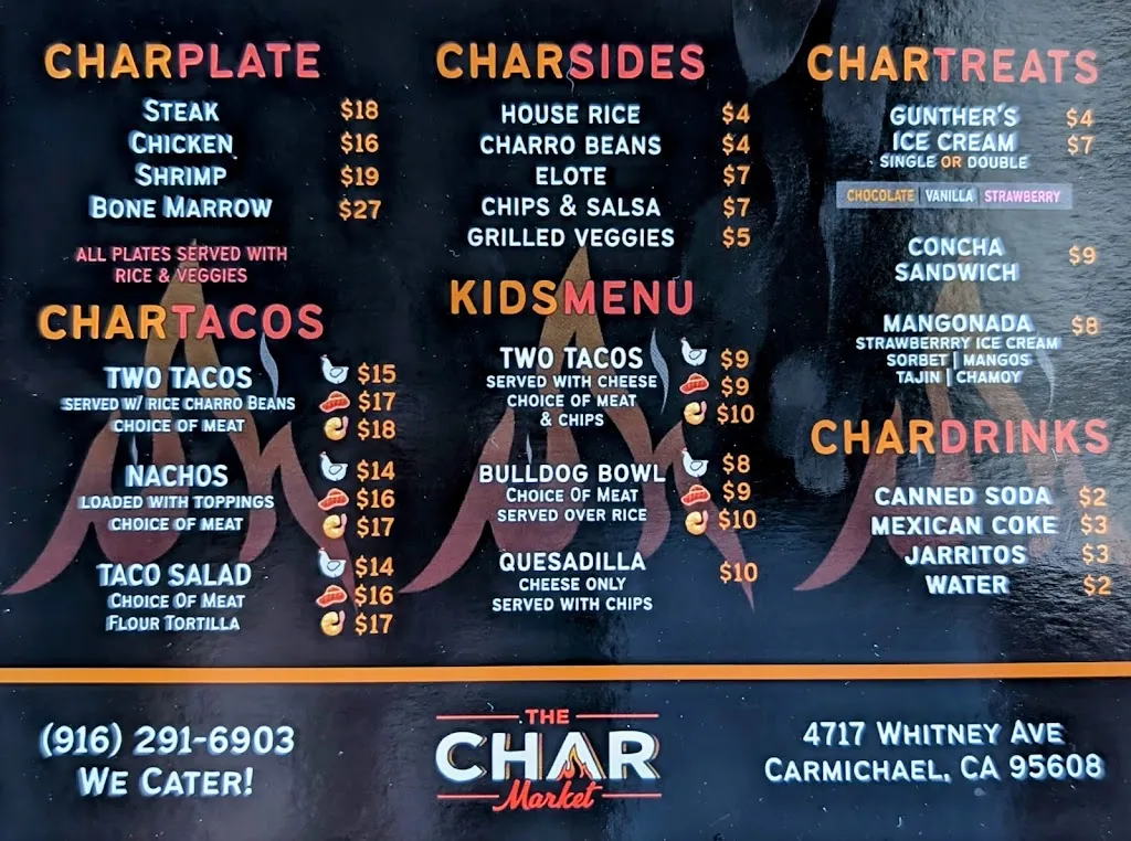 Menu_The Char Market_Carmichael, CA_image_old_2