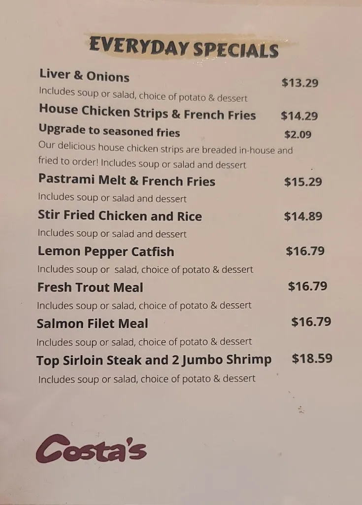 Menu_Costa's Family Restaurant_Covina, CA_image_old_2