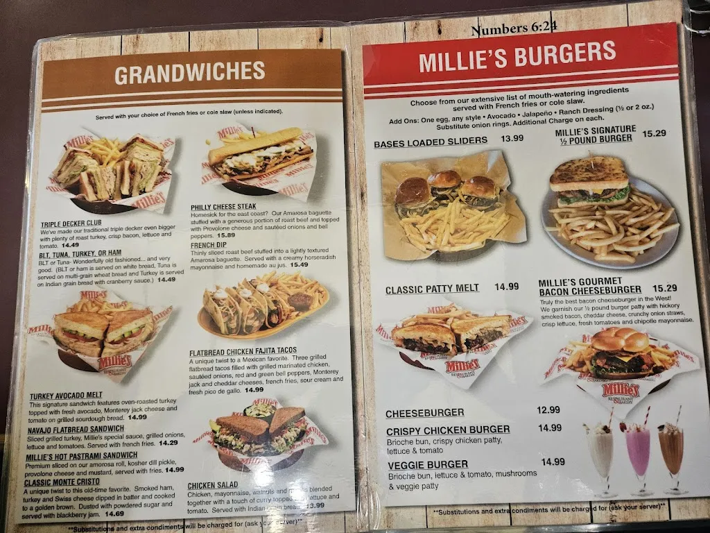 Menu_Millie's Restaurant & Bakery_Covina, CA_image_old_2