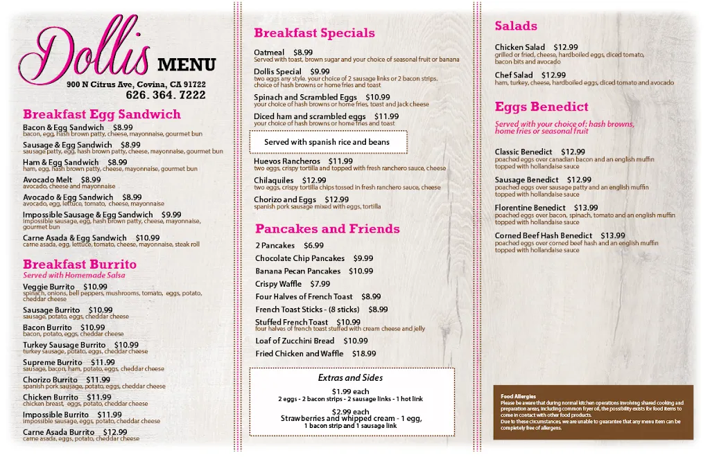 Menu_Dollis - Breakfast Restaurant_Covina, CA_image_old_2