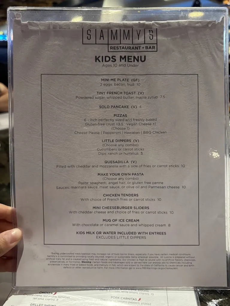 Menu_Sammy's Restaurant + Bar_Citrus Heights, CA_image_old_2