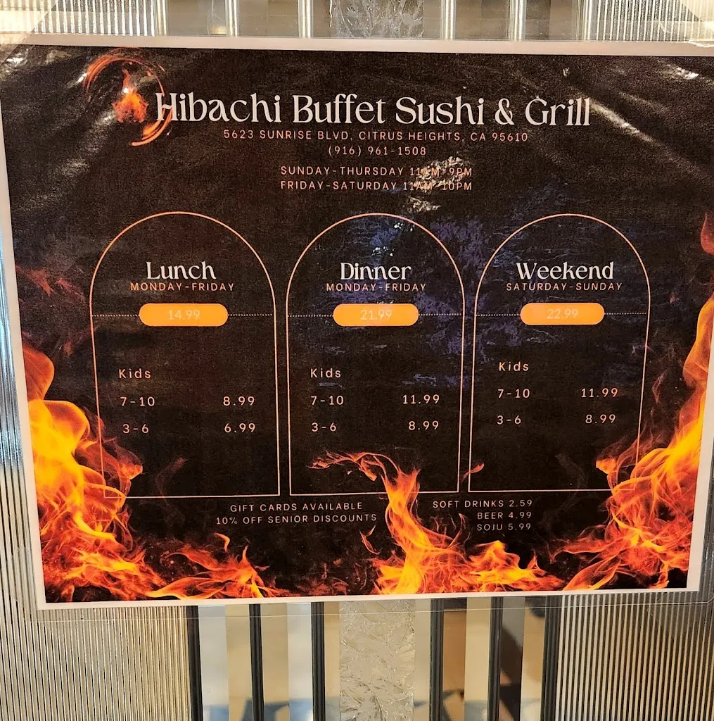 Menu_Hibachi Buffet, Sushi & Grill_Citrus Heights, CA_image_old_1