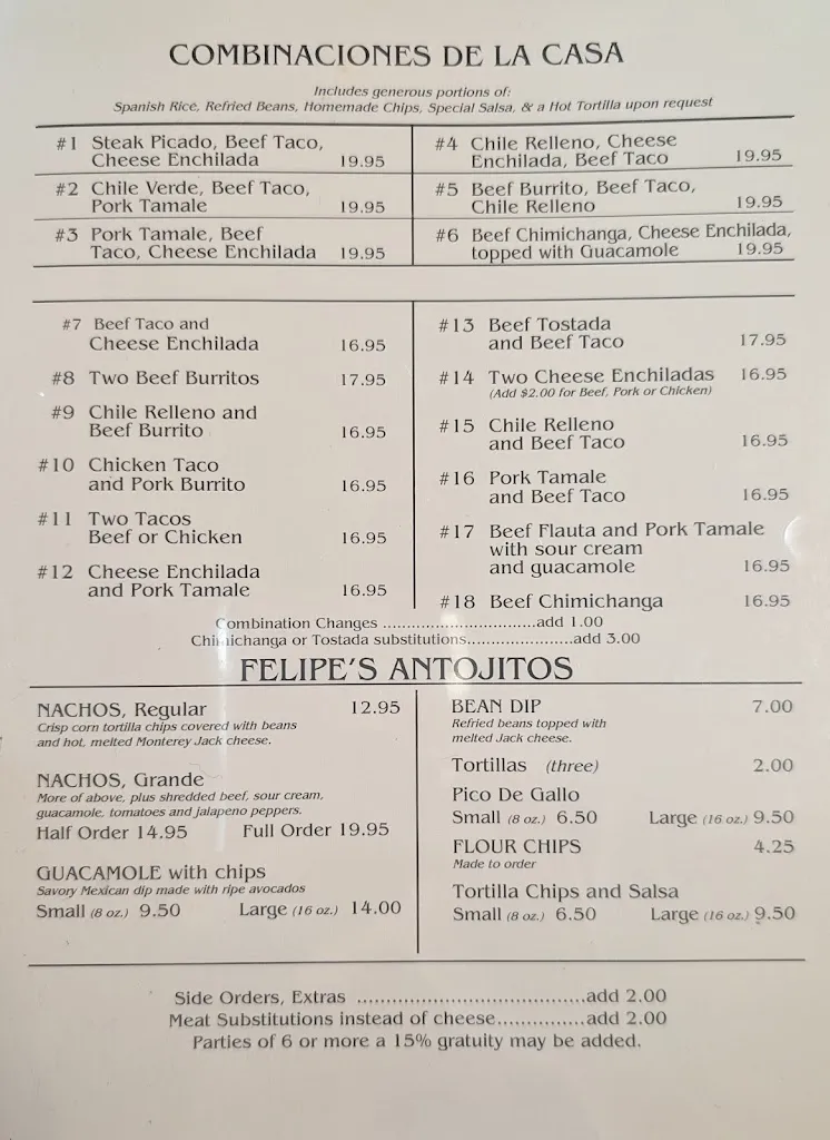 Menu_Felipes Mexican Restaurant_Citrus Heights, CA_image_old_2
