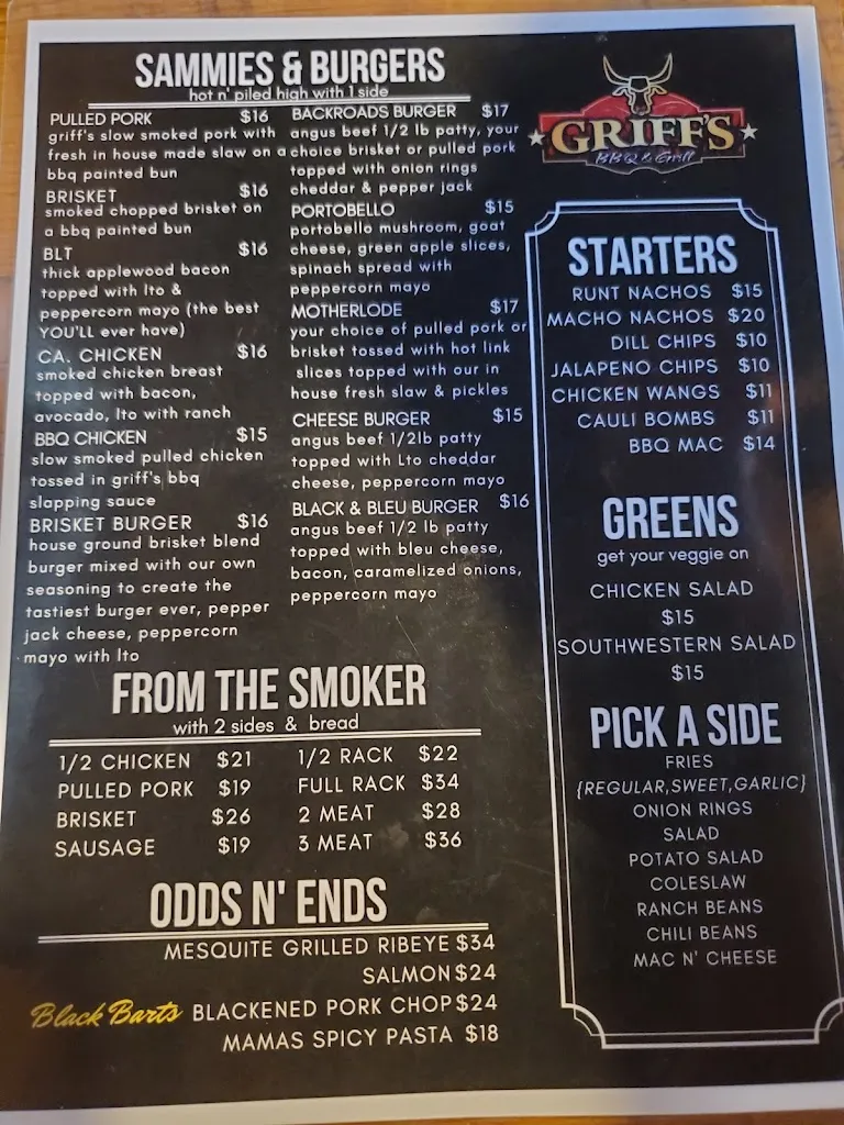 Menu_Griff's BBQ & Grill_Copperopolis, CA_image_old_2