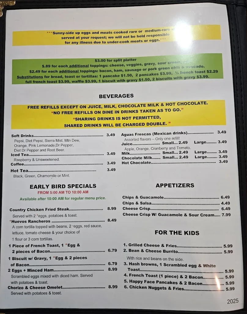 Menu_Pepe's Cafe_Cottonwood, AZ_image_old_2