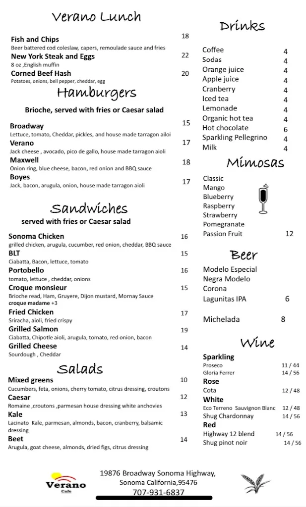 Menu_Verano Cafe_Sonoma, CA_image_old_2