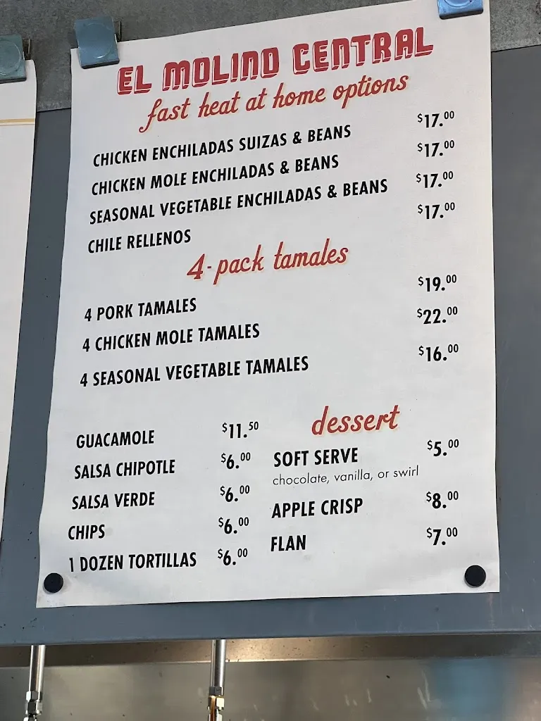 Menu_El Molino Central_Sonoma, CA_image_old_2