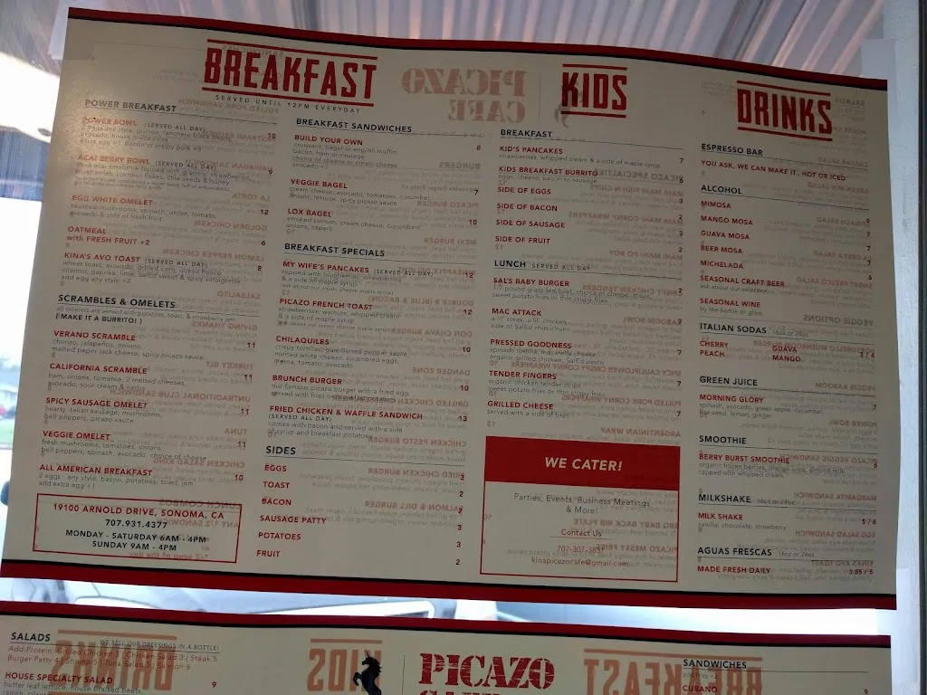 Menu_Picazo Cafe_Sonoma, CA_image_old_2