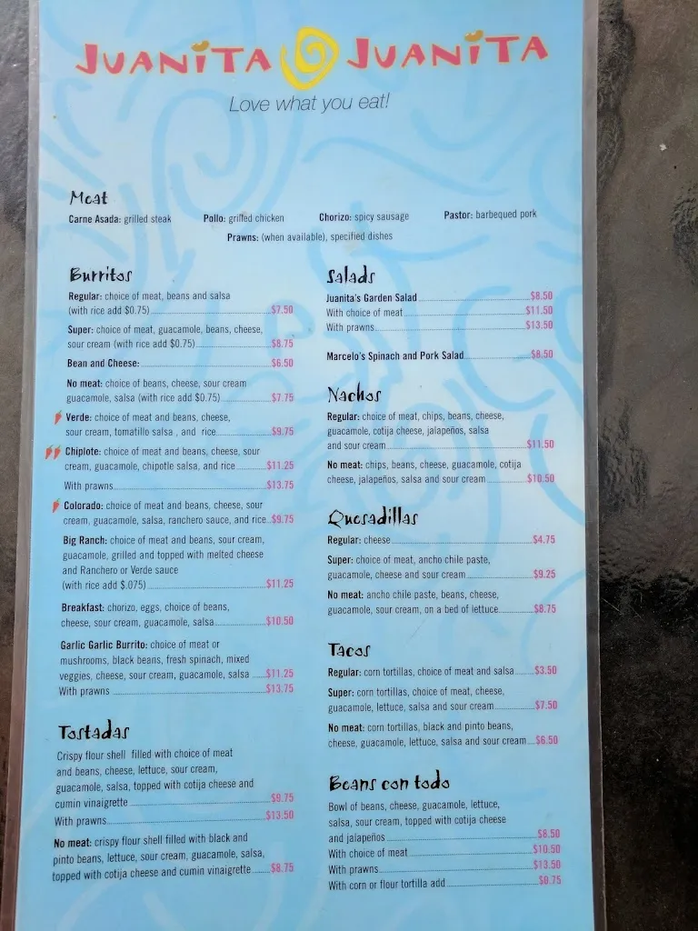 Menu_Juanita Juanita_Sonoma, CA_image_old_3