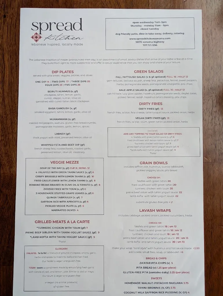 Menu_Spread Kitchen, Sonoma_Sonoma, CA_image_old_2