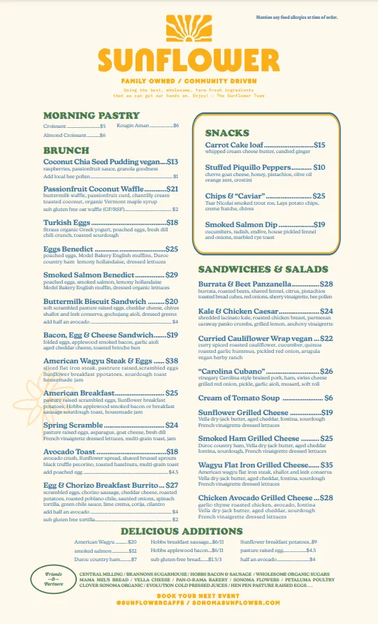 Menu_Sunflower Caffé_Sonoma, CA_image_old_3