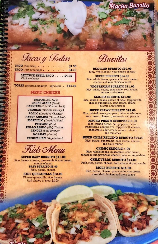 Menu_La Hacienda Sonoma Bar & Grill_Sonoma, CA_image_old_3