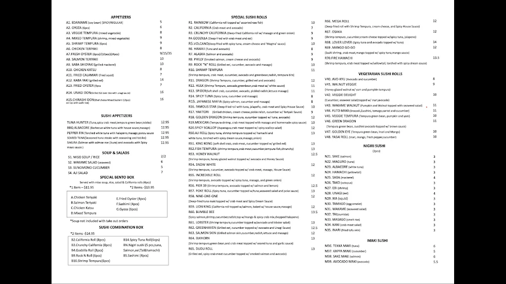 Menu_Aji Sushi_Sacramento, CA_image_old_2
