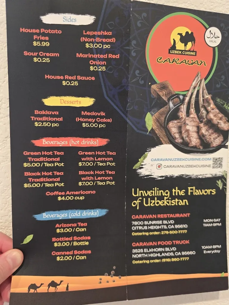 Menu_Caravan - Food Truck -Uzbek Cuisine- Halal_North Highlands, CA_image_old_1