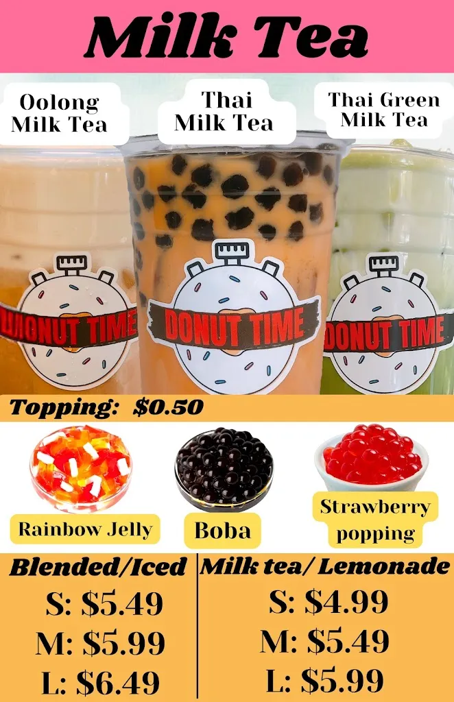 Menu_Donut Time_Sacramento, CA_image_old_3