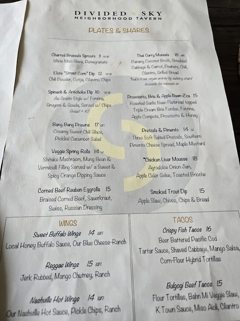 Menu_Divided Sky Tavern_Fair Oaks, CA_image_old_3