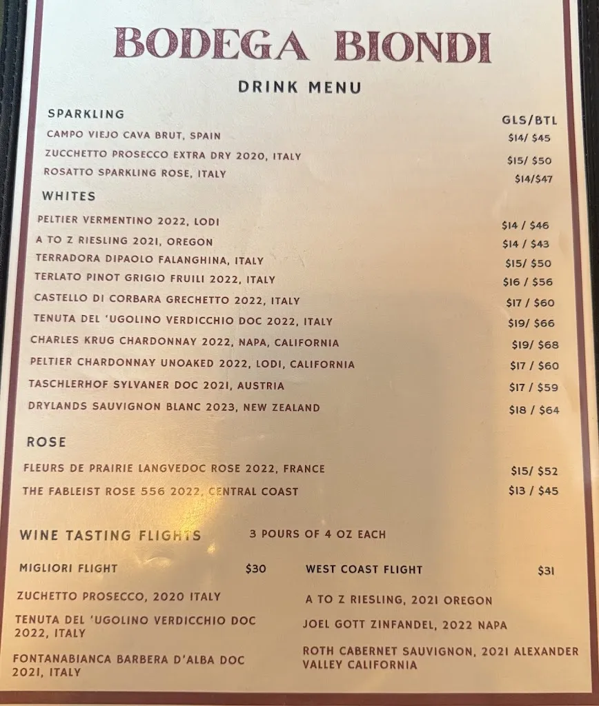 Menu_Bodega Biondi_Fair Oaks, CA_image_old_3