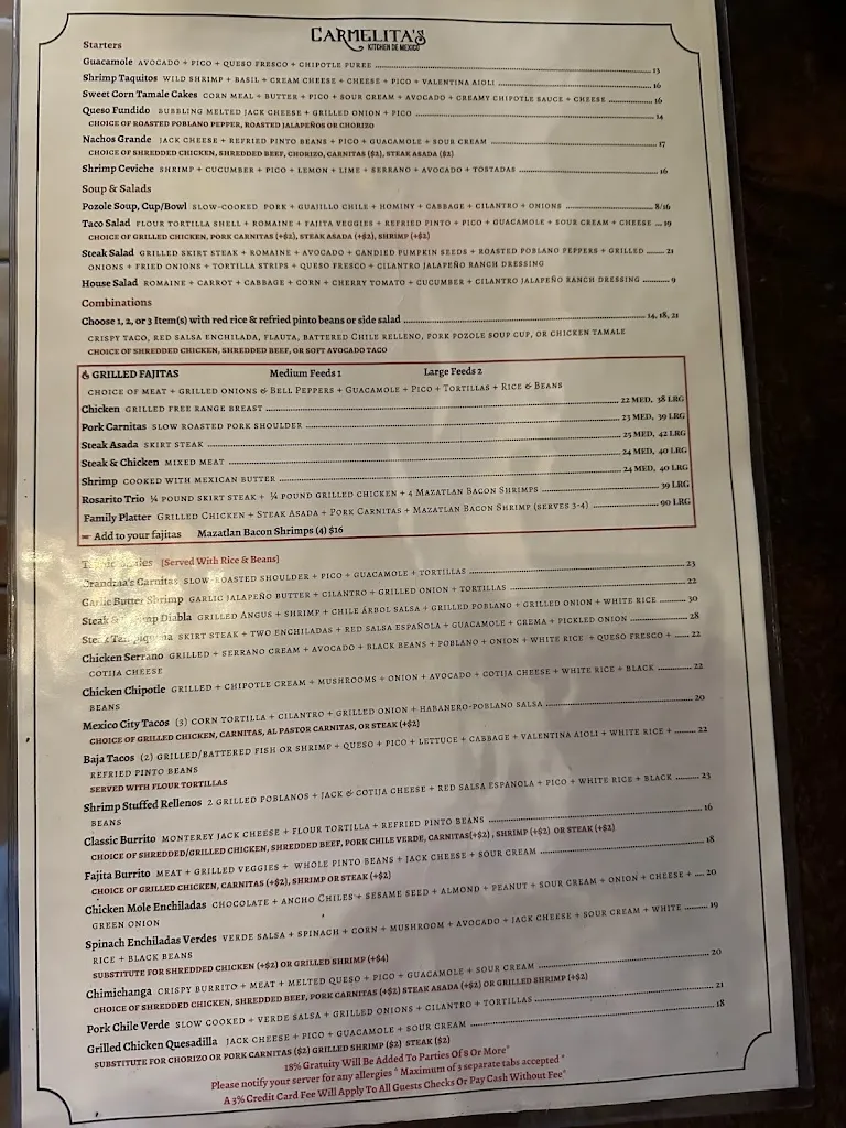 Menu_Carmelita's Méxican Restaurant_Fair Oaks, CA_image_old_3