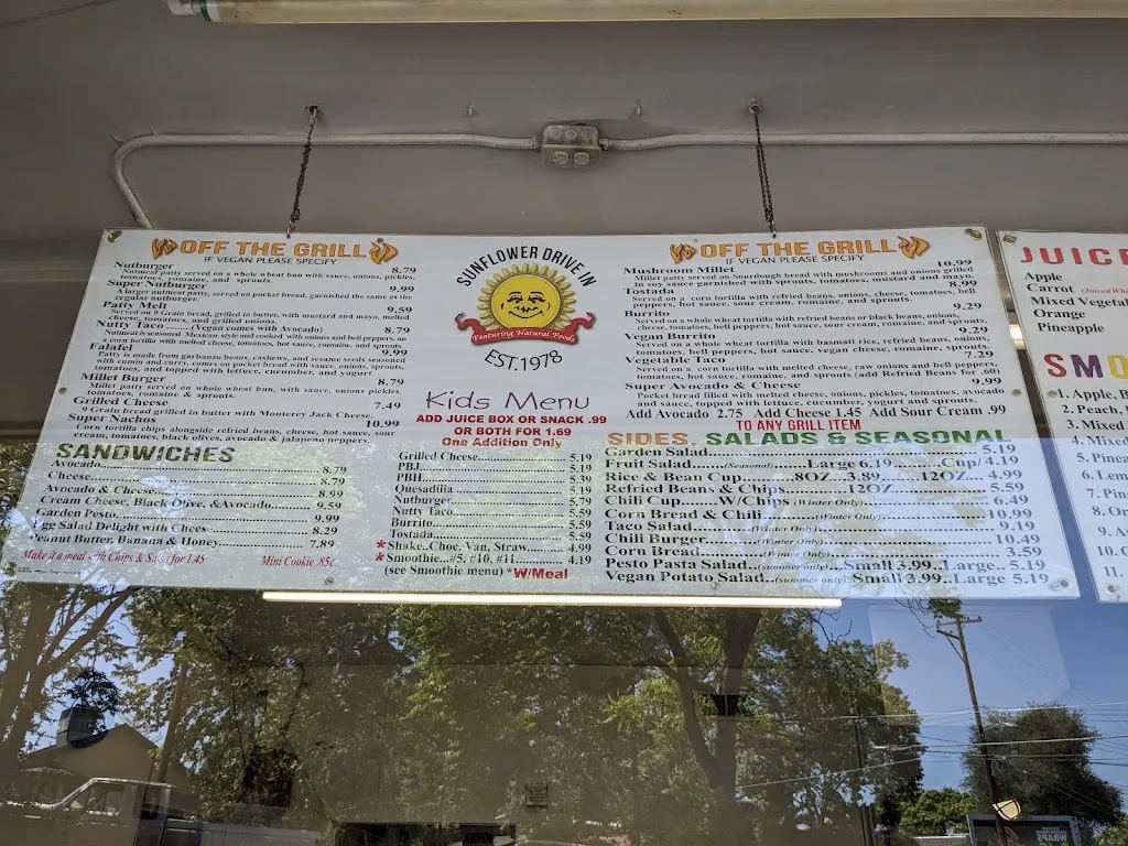 Menu_Sunflower Drive-In_Fair Oaks, CA_image_old_2