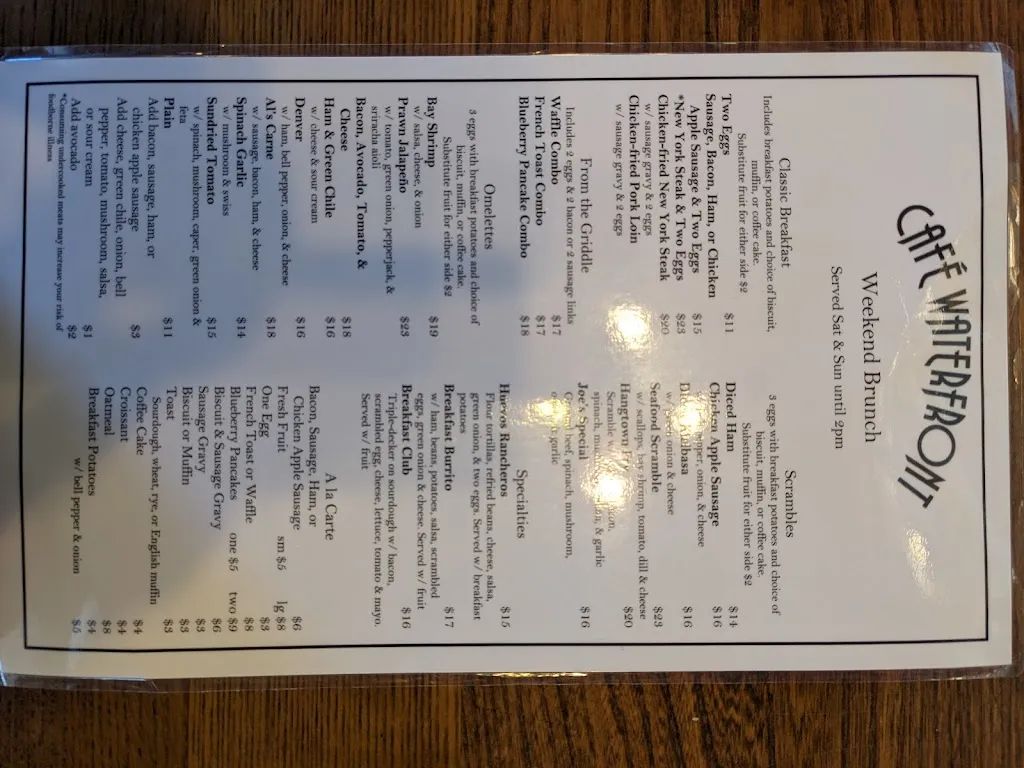 Menu_Café Waterfront_Eureka, CA_image_old_3