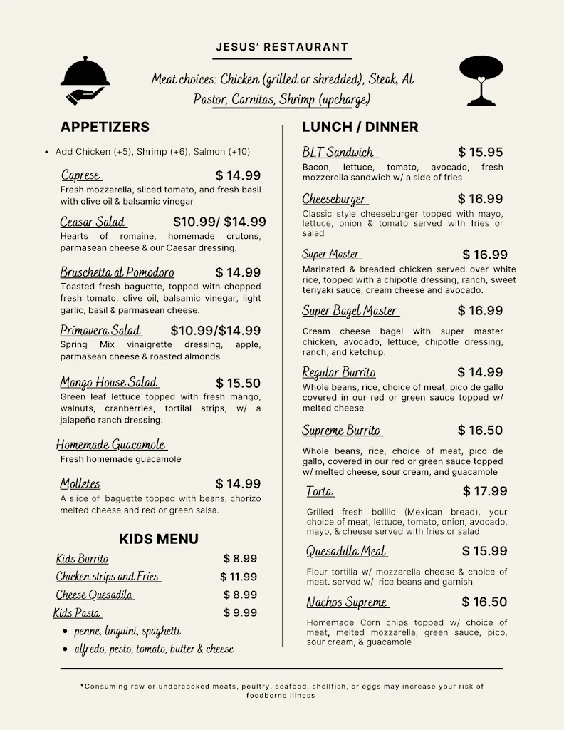 Menu_Jesus’ Restaurant_Murphys, CA_image_old_2