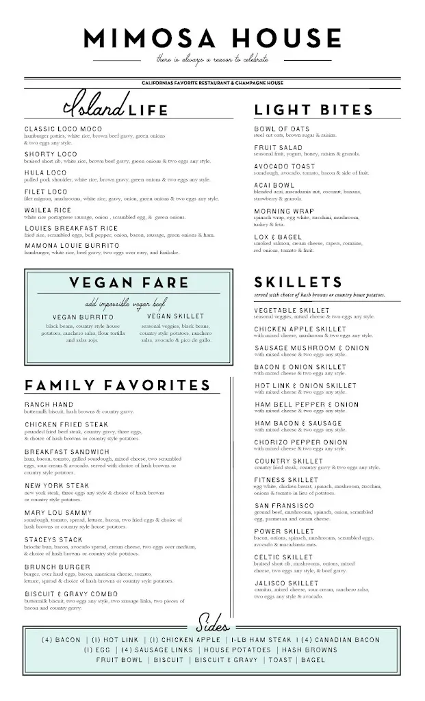 Menu_Mimosa House_Gold River, CA_image_old_1