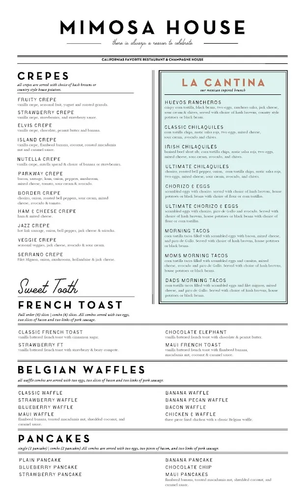 Menu_Mimosa House_Gold River, CA_image_old_2
