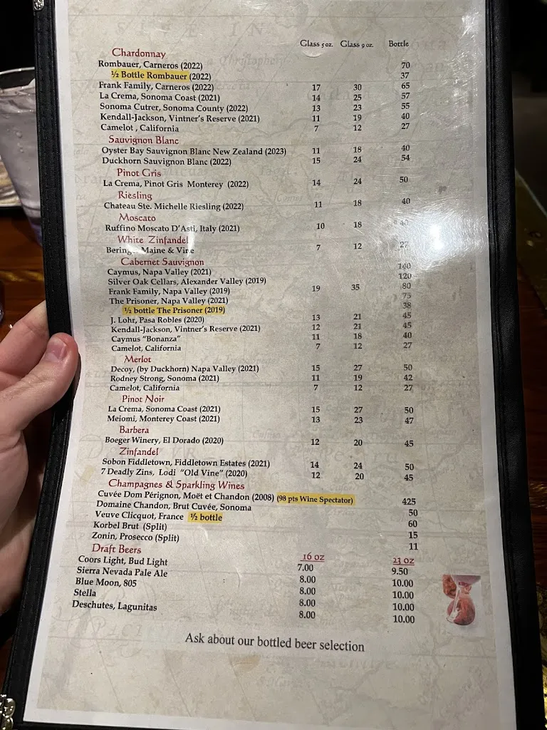 Menu_Rudy's Hideaway Lobsterhouse_Rancho Cordova, CA_image_old_1
