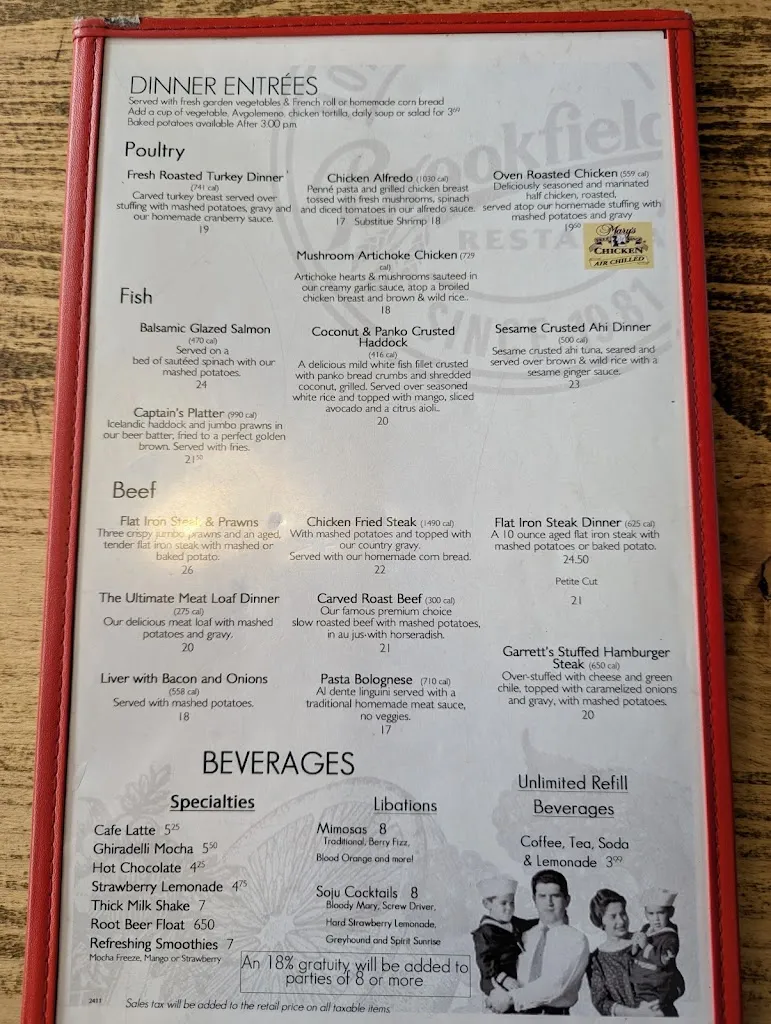 Menu_Brookfields Restaurant Rancho Cordova_Rancho Cordova, CA_image_old_1