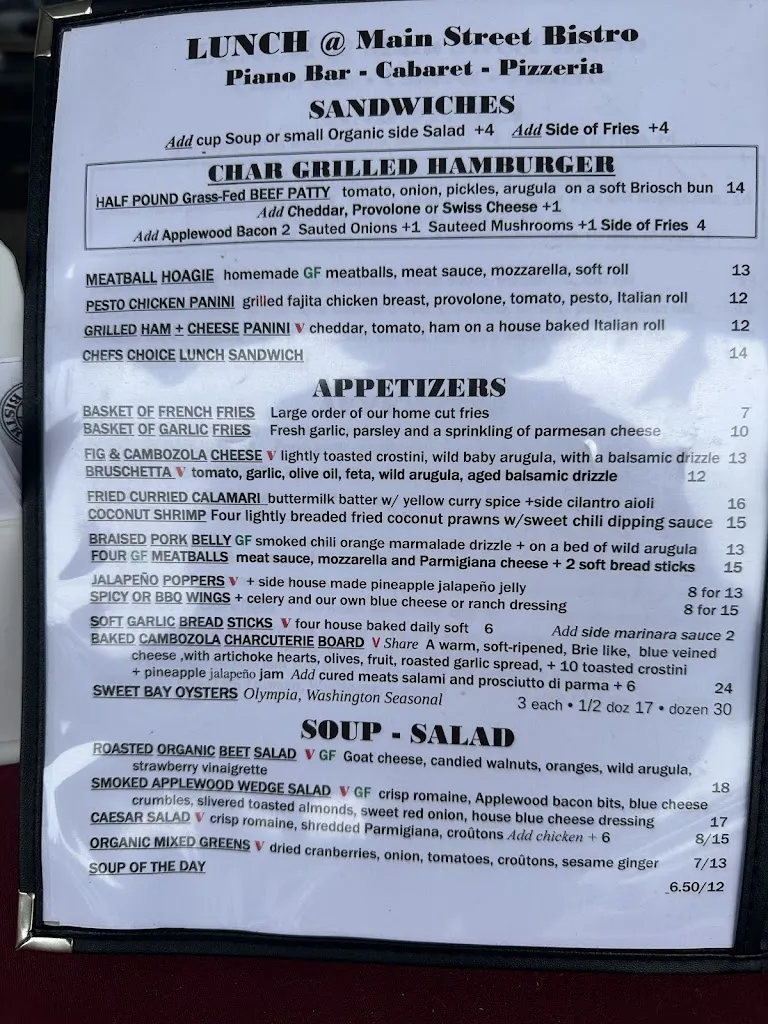 Menu_Main Street Bistro & Piano Bar-Cabaret_Guerneville, CA_image_old_2