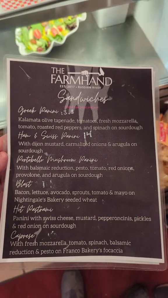 Menu_The Farmhand_Guerneville, CA_image_old_2