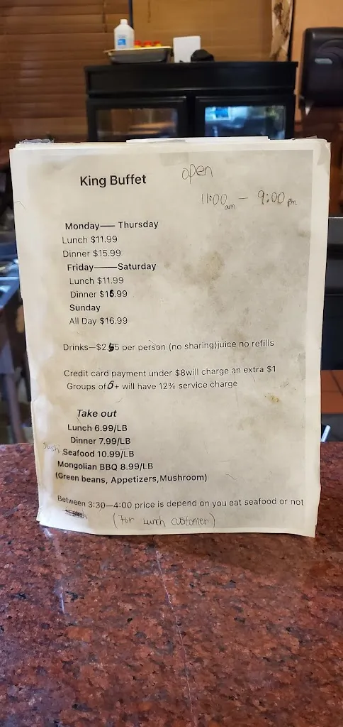 Menu_King Buffet_Ste 201, Carson_image_old_2