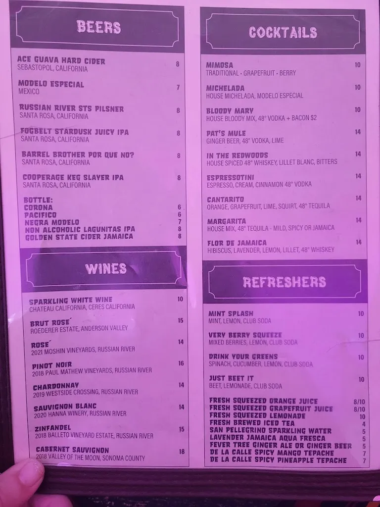 Menu_Pat's International_Guerneville, CA_image_old_3