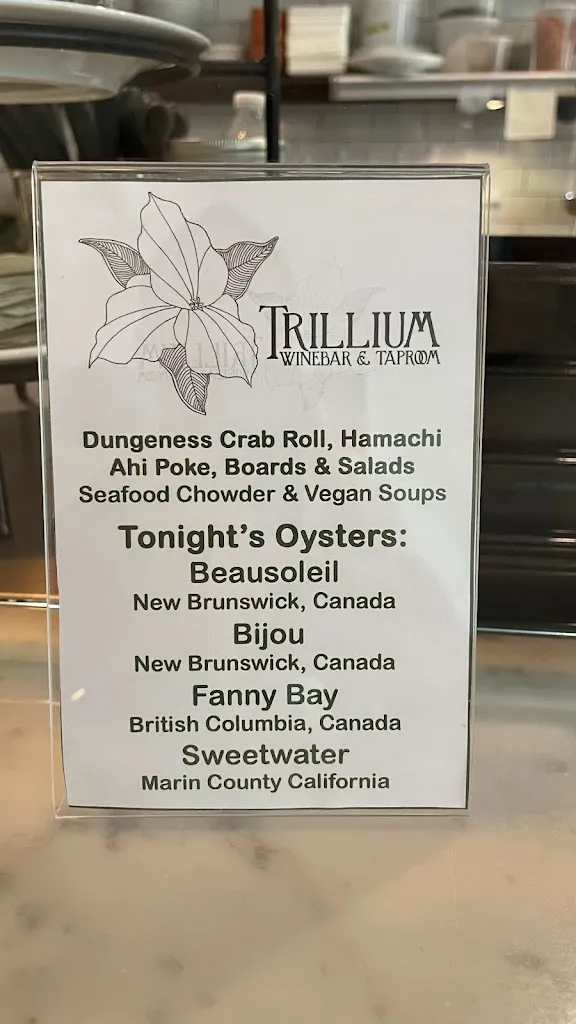 Menu_Trillium Winebar & Taproom_Guerneville, CA_image_old_2