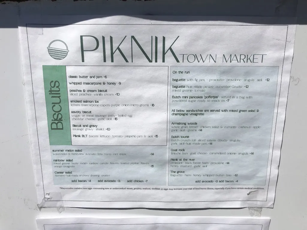 Menu_Piknik Town Market_Guerneville, CA_image_old_1